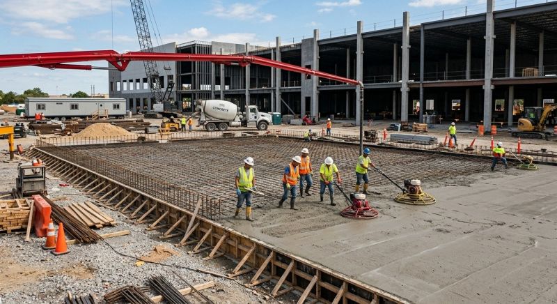 Commercial Slab Construction in Woodbridge, VA