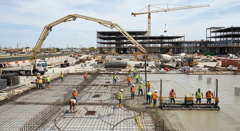 Commercial Slab Installation in Cary, NC